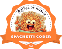 Spaghetti Coder Badge