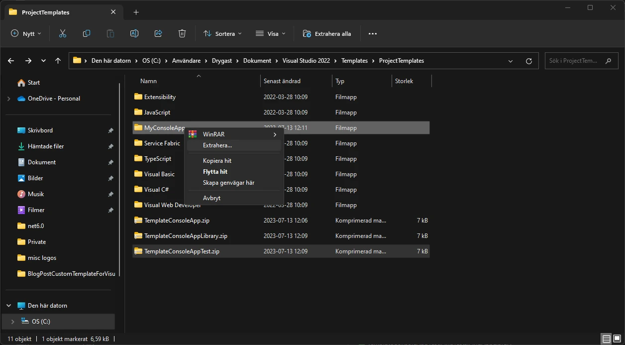 Create multiproject templates in Visual Studio