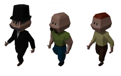 Low-poly characters